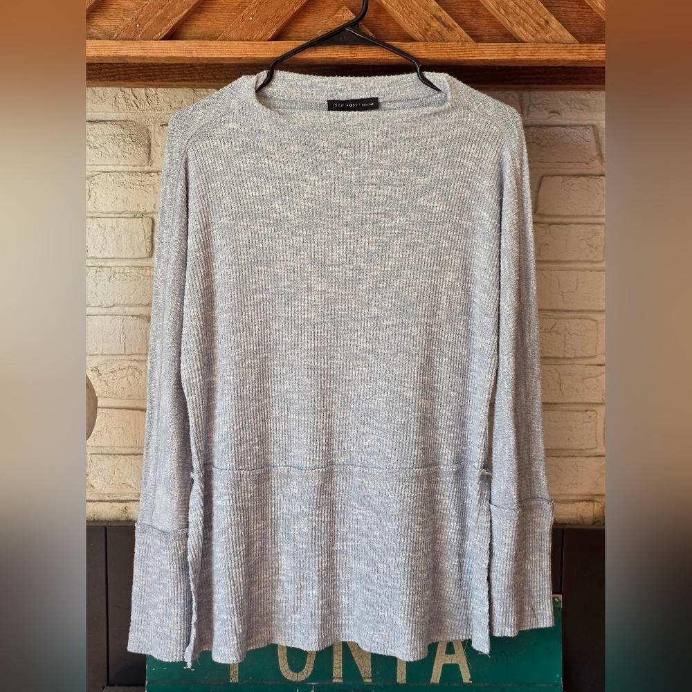 Joan Vass New York Women's Blue Knitted Tunic Sweater Size M Euc